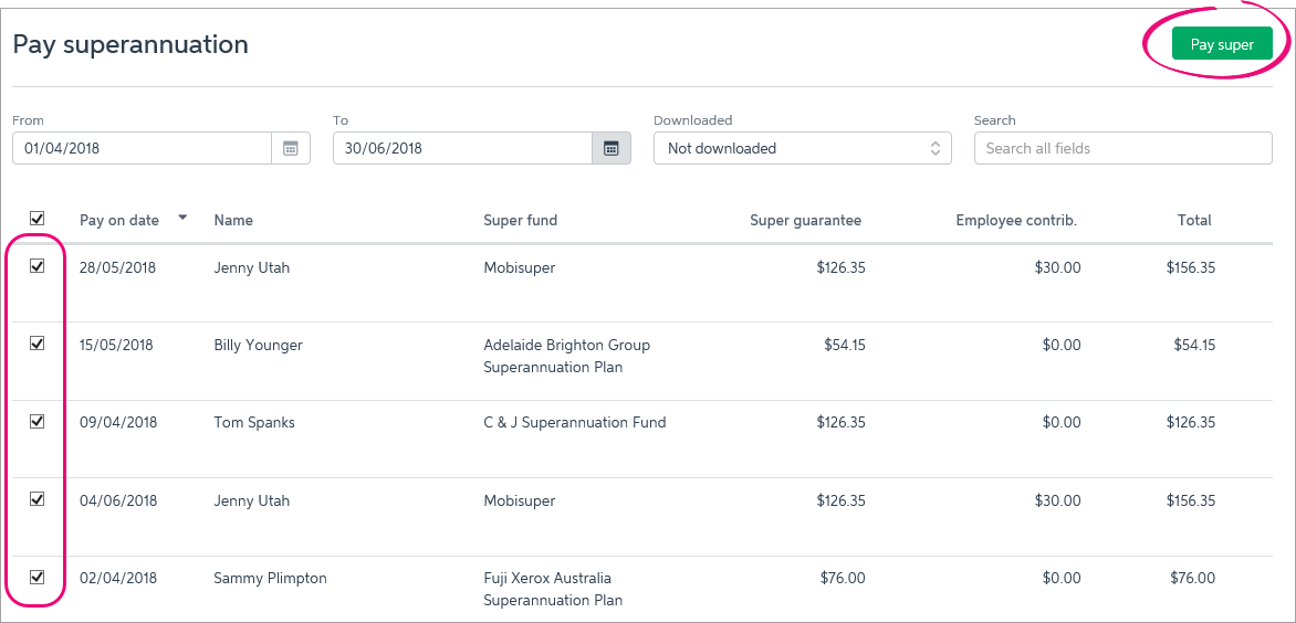 Paying super MYOB Essentials Accounting MYOB Help Centre